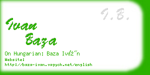 ivan baza business card